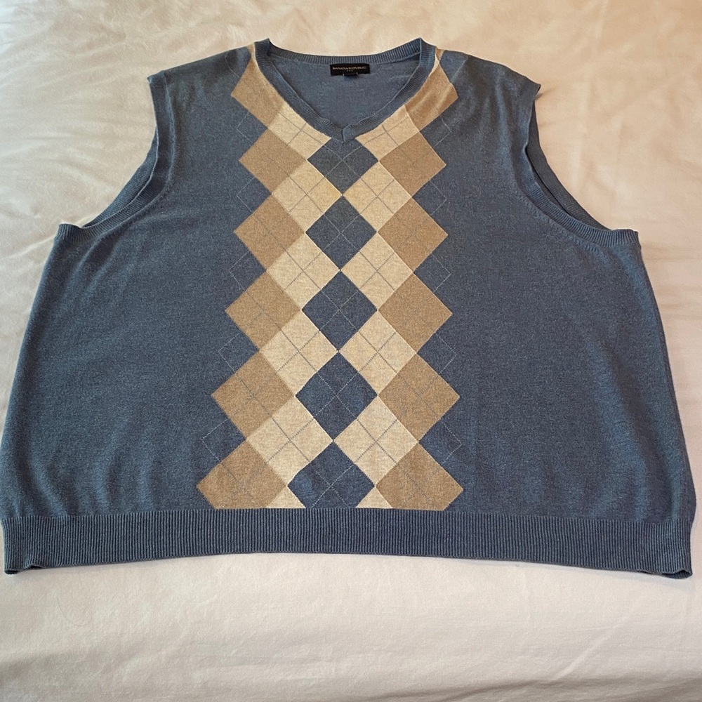 Banana Republic Sweater Vest Argyle 2XL
